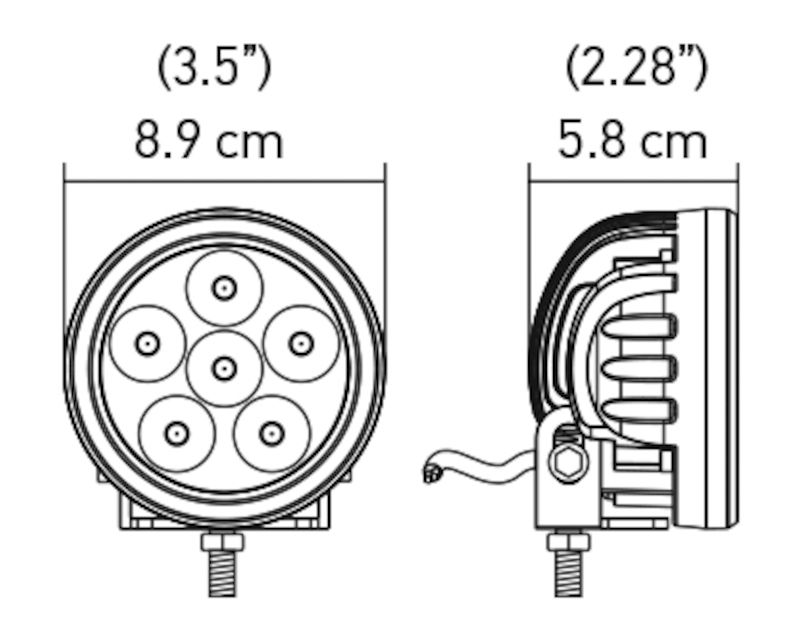 Hella 357201001 Optilux 90 mm 18W LED Off-Road Spot Light