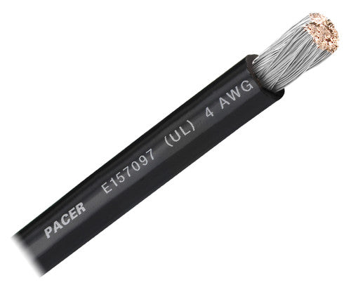 Pacer Marine Wul4bk-100 Tinned-Copper Battery Cable