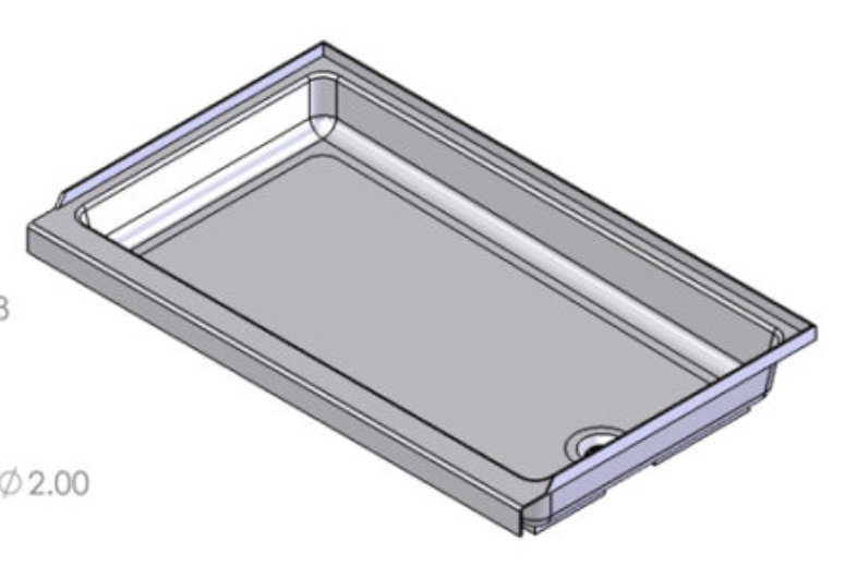 Specialty Recreation SP2440WR 24" x 40" RV Shower Pan with Right Drain