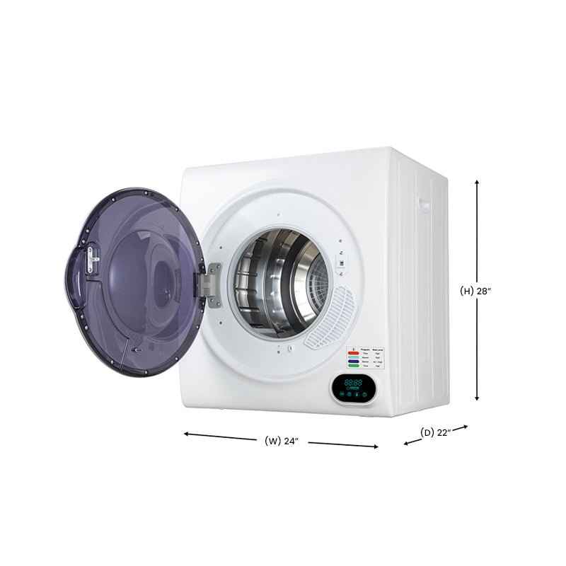 3.5 Cu. Ft. Compact Short RV Dryer – White, Vented, Stackable, Sensor Dry, 21-852W