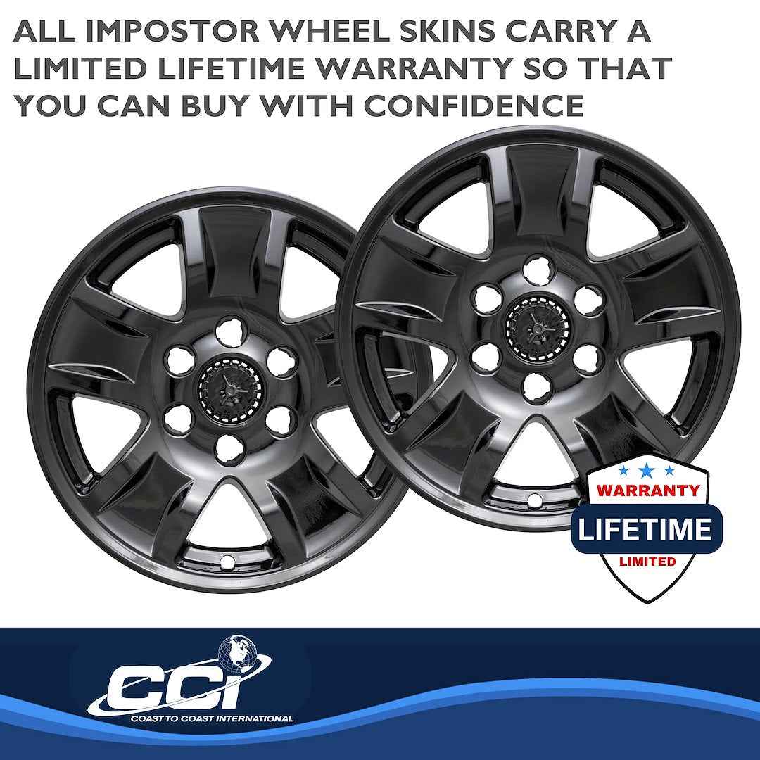 Coast To Coast IMP390BLKN Black Silverado Impostor Wheel Skins