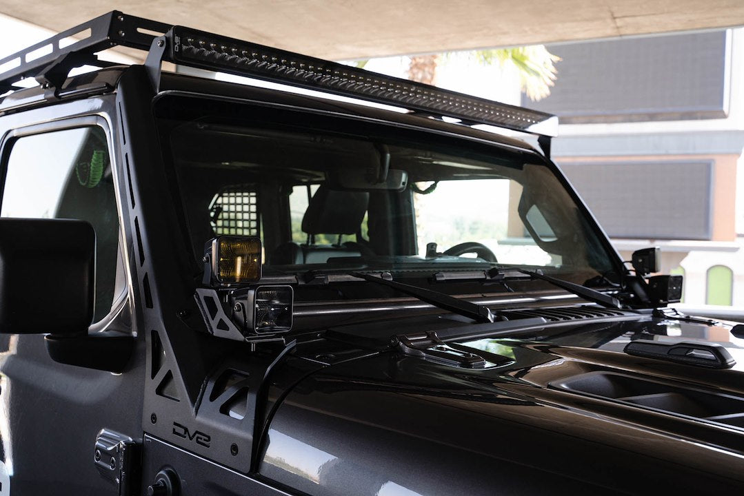DV8 Offroad LBJL-11 Jeep JL/JT Dual A-Pillar Pod Mount