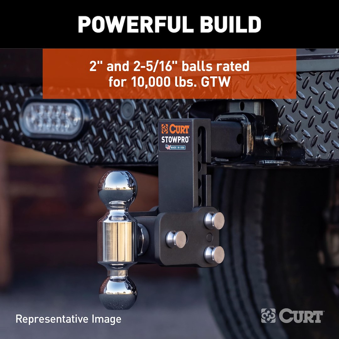 CURT Trailer Hitch Ball Mount (45962) – Receiver Size: 2 Inch