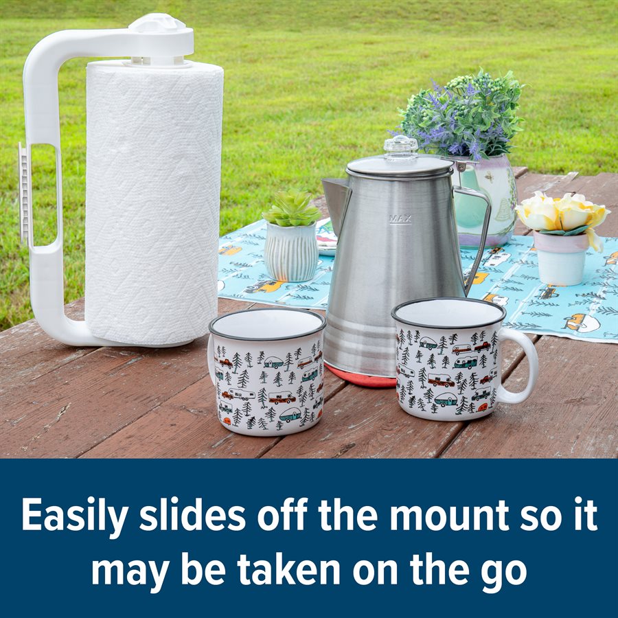 Camco Paper Towel Holder (57114) – Material: Plastic