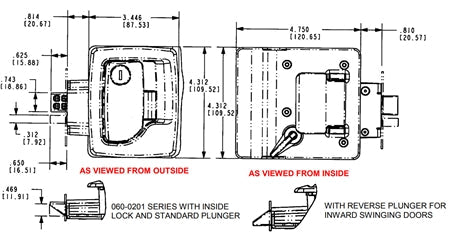Rv Designer T500 Entry Door Handle - image 2