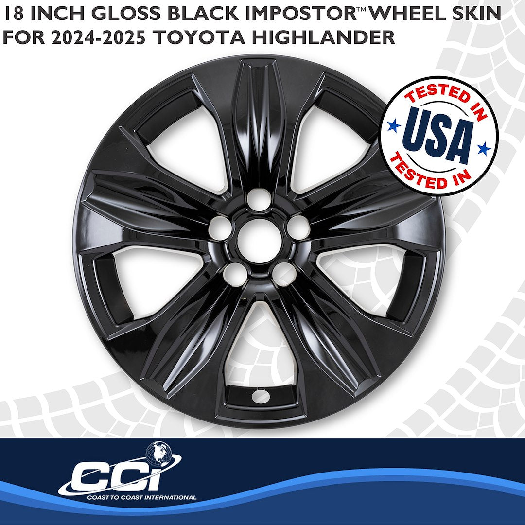 Coast To Coast IMP525BLK Gloss Black 18-Inch Wheel Covers - image 3