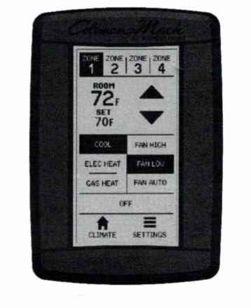 Coleman-Mach Multi-Zone Wall Thermostat – Digital LCD, Black, AC & Furnace Control, 12V