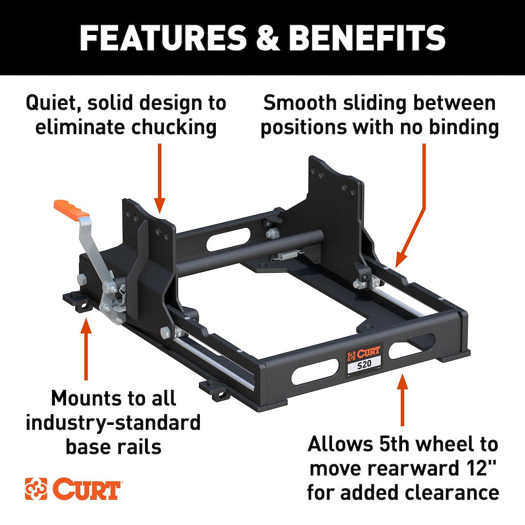 Curt 16564 Fifth Wheel Trailer Hitch Slider - image 2