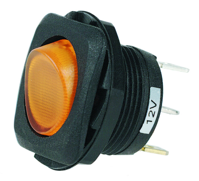 Hella 358114481 Amber SPST Rocker Switch