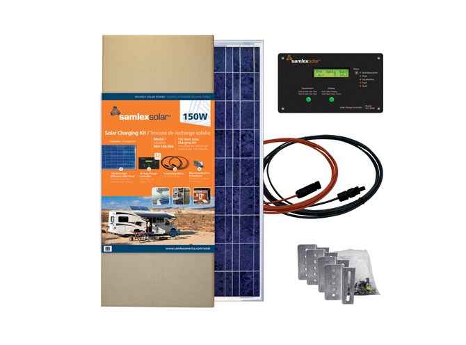 Samlex 150W Fixed Solar Charging Kit SRV-150-30A – Monocrystalline Panel