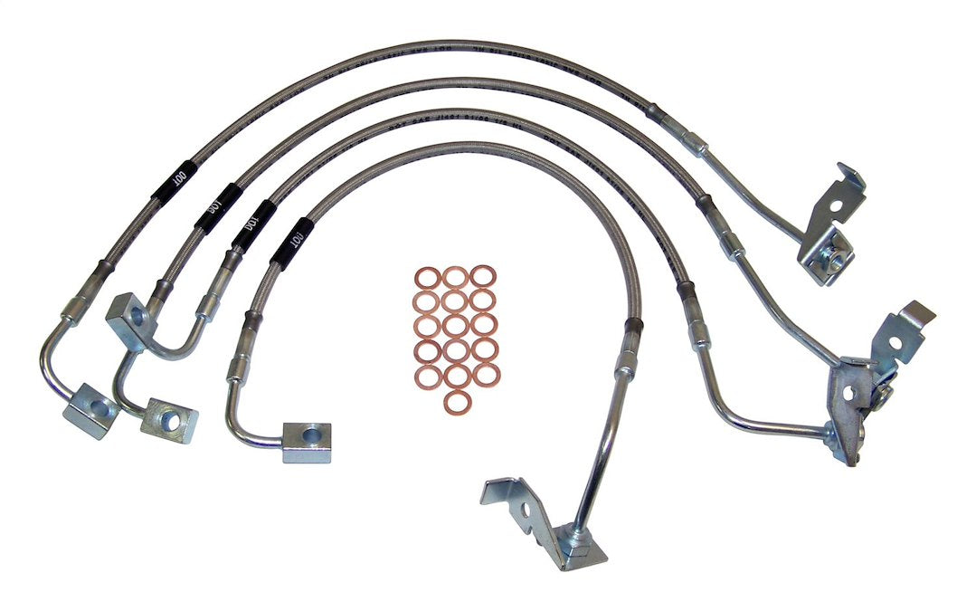 Crown Automotive RT31029 13-Inch Stainless Brake Hose Set - image 1