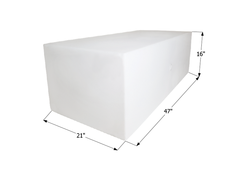 Fresh Water Holding Tank 63 Gallon RV Tank – 47" x 16" x 21" - 12456