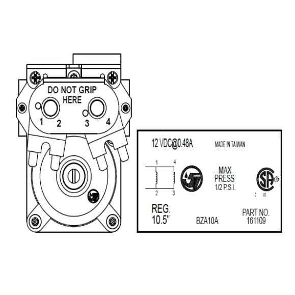 Suburban Water Heater Gas Valve Solenoid Kit – Replacement for 161109 / 161122 | 521073