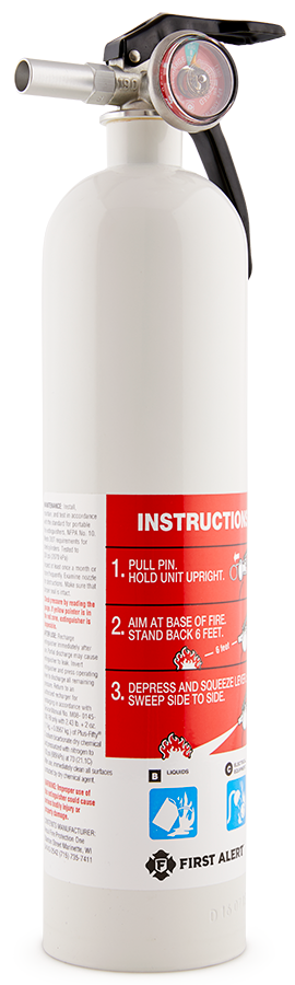 First Alert AUTOMAR10 Marine Fire Extinguisher 2.5 lb UL Rated 10-B:C White