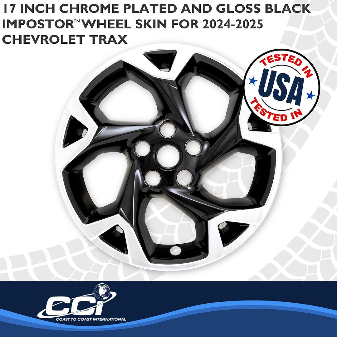 Coast To Coast IMP509XBLK Trax Chrome/Black 17-Inch Skins - image 3