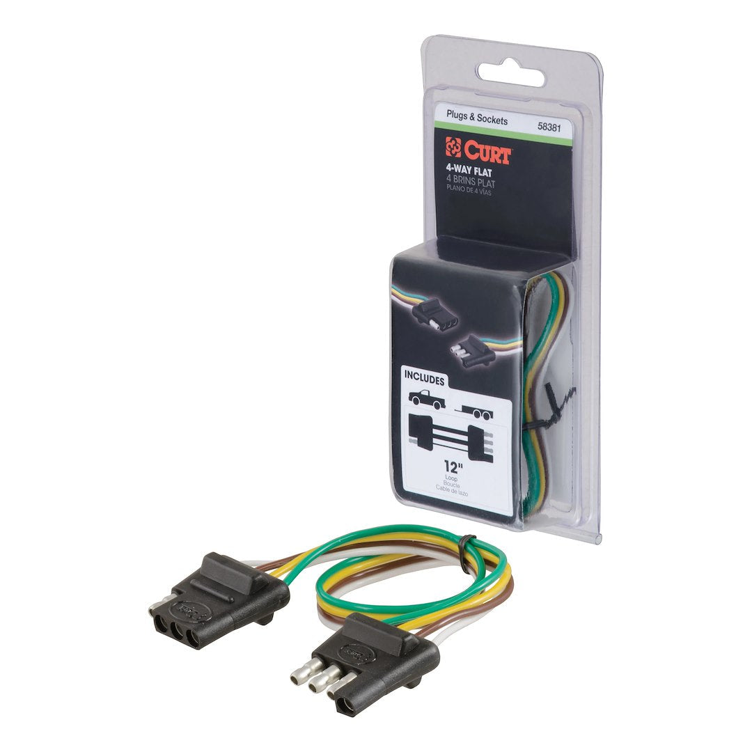 CURT Trailer/ Vehicle End 4 Flat Trailer Wiring Connector (58381)