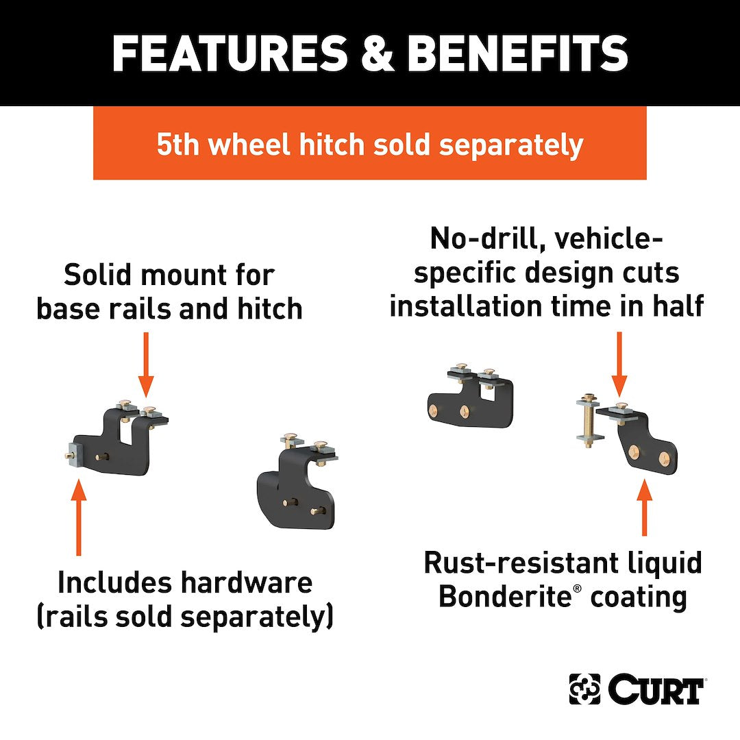 Curt 16427 Fifth Wheel Trailer Hitch Mount Kit - image 2