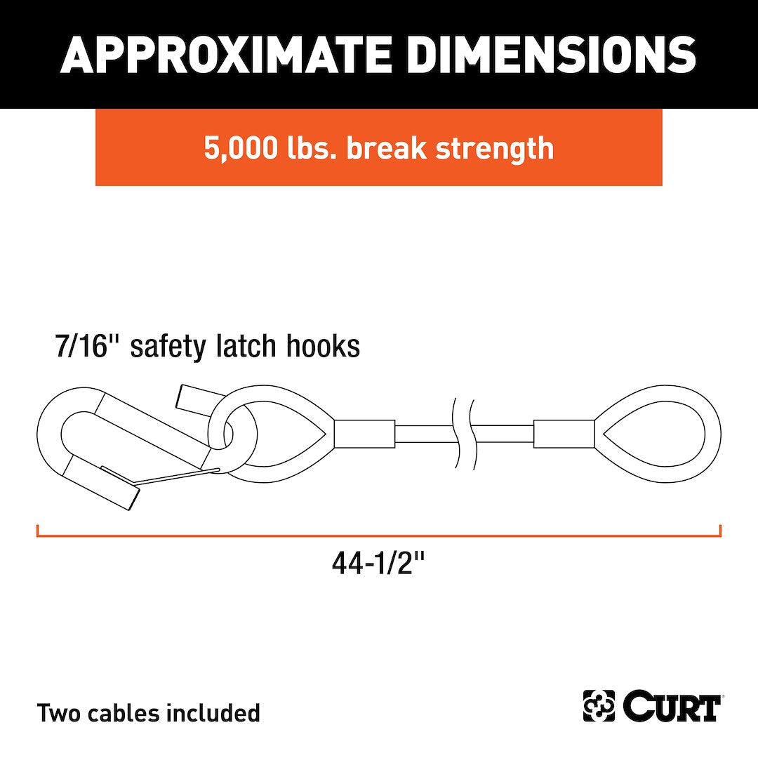 Curt 80151 Trailer Safety Cable - image 2