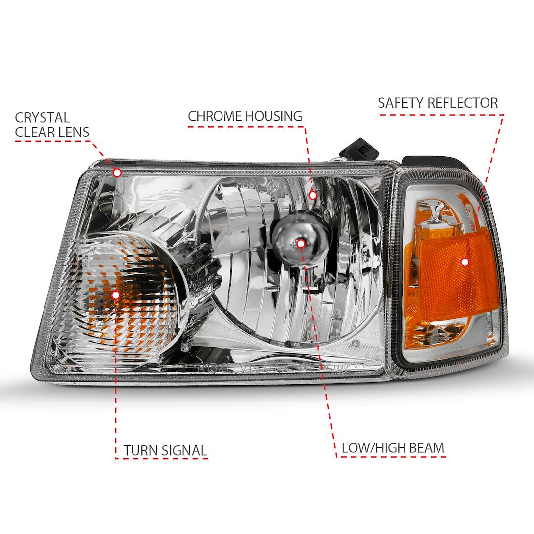ANZO USA Projector Beam Halogen Sealed Beam Headlight Assembly 111484 - image 3