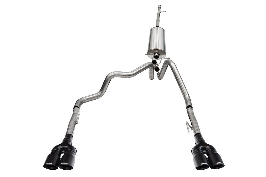 Corsa Performance Sport Cat Back System Single Quad Exhaust System Kit 21202BPC - image 1