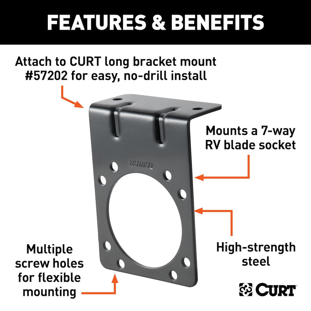 CURT Trailer Wiring Connector Mounting Bracket (58510)