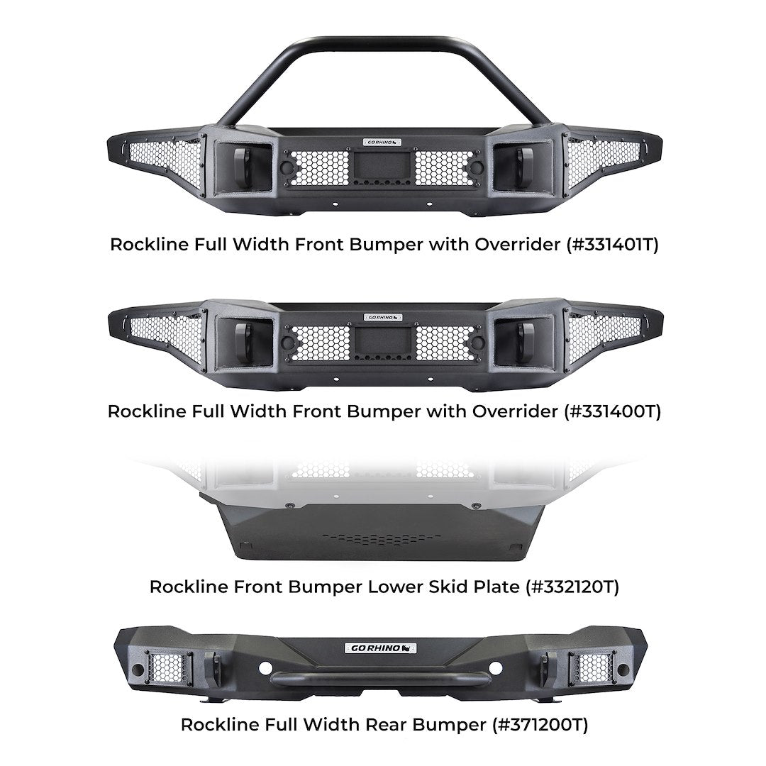 Go Rhino 371400T Rockline One-Piece Steel Bumper for Bronco