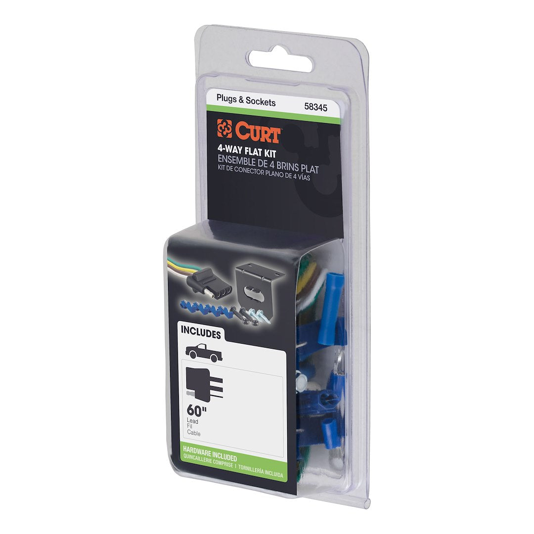 CURT Semi-universal 4 Flat Trailer Wiring Connector (58345)