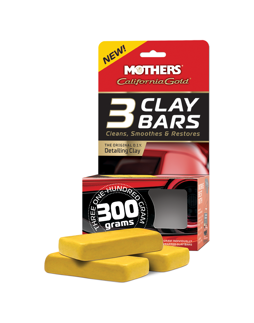 Mothers 07242 California Gold Clay Bars, Pack of 3