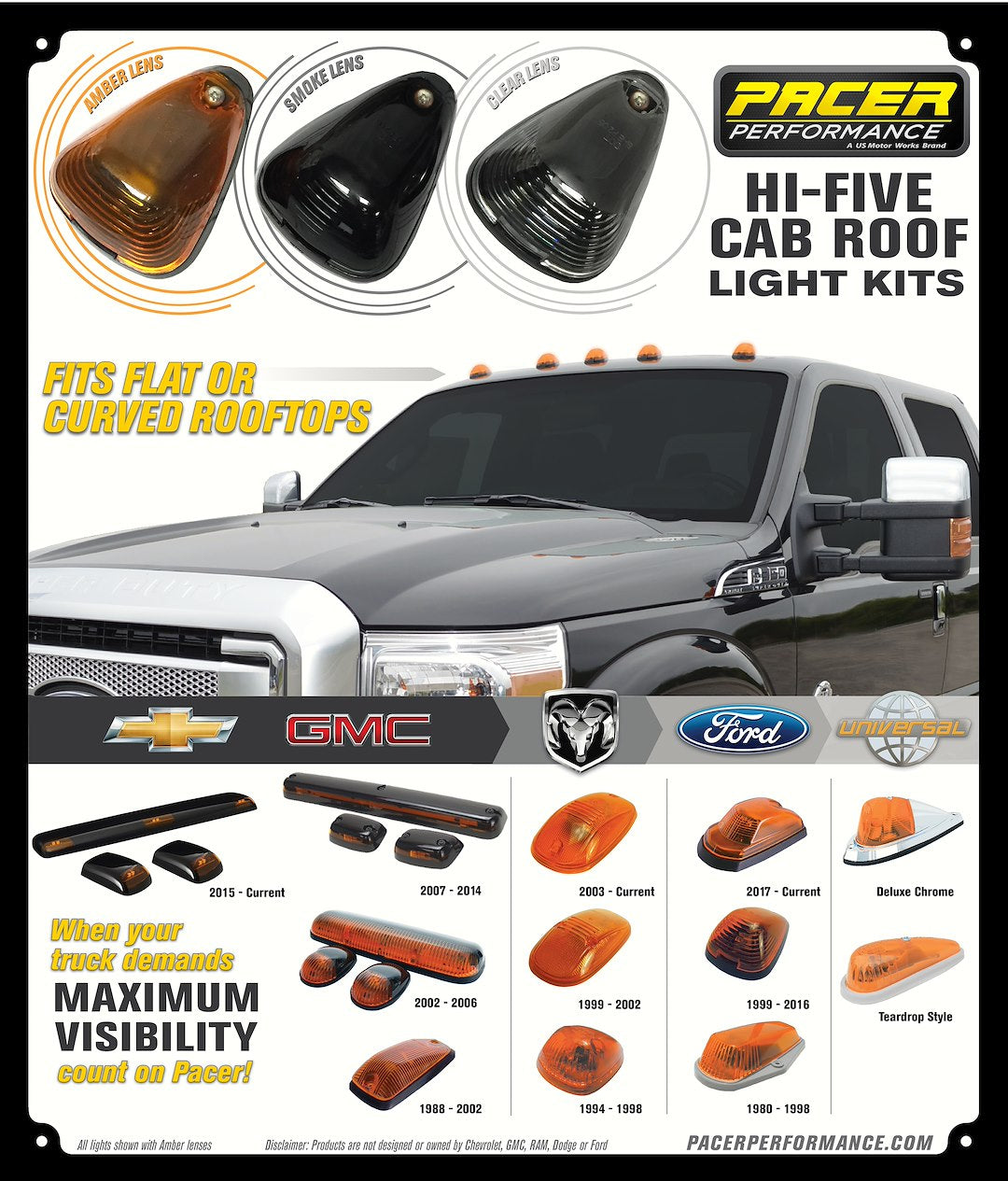 Pacer Performance 79-620 Hi-5 Cab-Light Retail Display