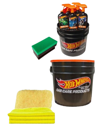 Hot Wheels Car Care Hwcbukit Collectors Bucket Wash Kit