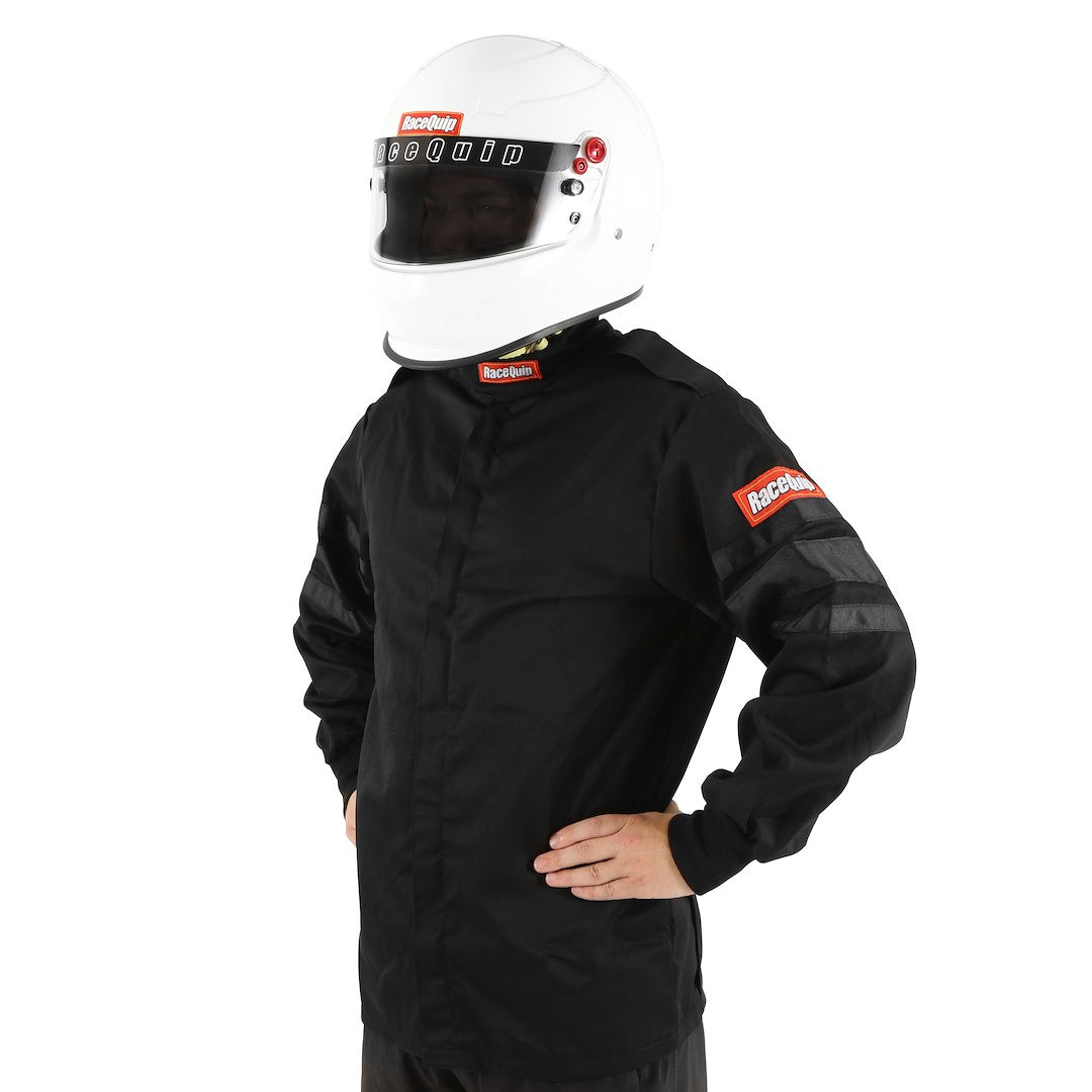 Racequip 111007 Black Single-Layer Racing Jacket