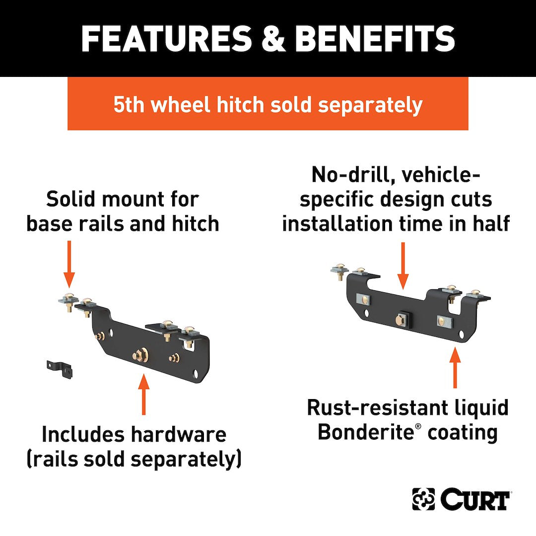 Curt 16424 Fifth Wheel Trailer Hitch Mount Kit - image 2