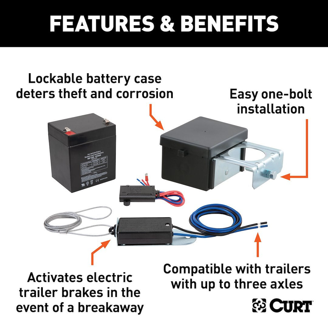 Curt 52028 Trailer Breakaway System Kit - image 2