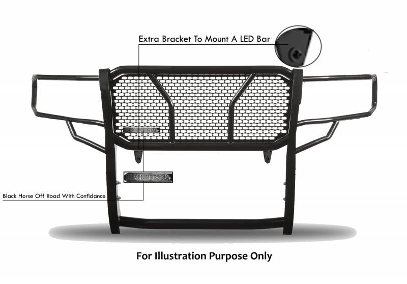 Black Horse Offroad Rugged Series Steel Grille Guard RU-DOSP19-B - image 1
