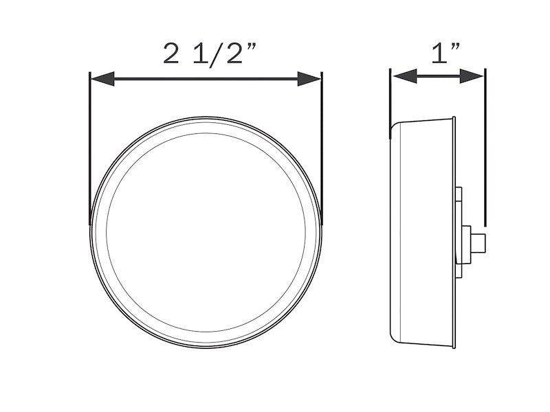Optronics Mc57 Series 2-1/2 Inch LED Clearance Light (Mcl57rbp)