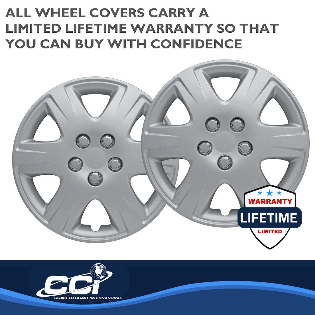 Coast To Coast 42215S Corolla Silver 6-Spoke Wheel Covers - image 3