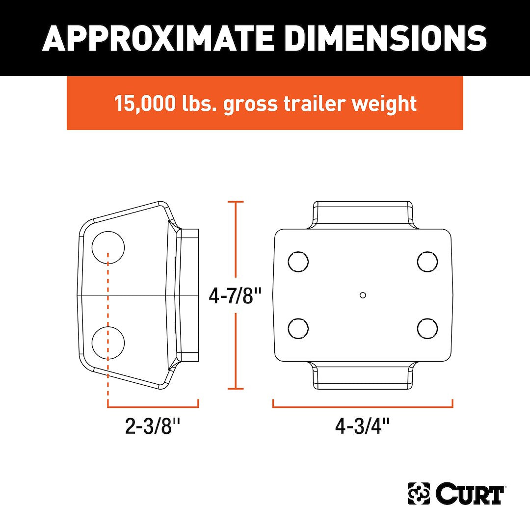 Curt 45950 Pintle Hook Mounting Plate - image 2