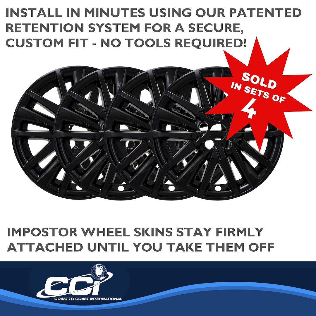 Coast To Coast IMP480BLK Camry Black 18-Inch Wheel Skin - image 5