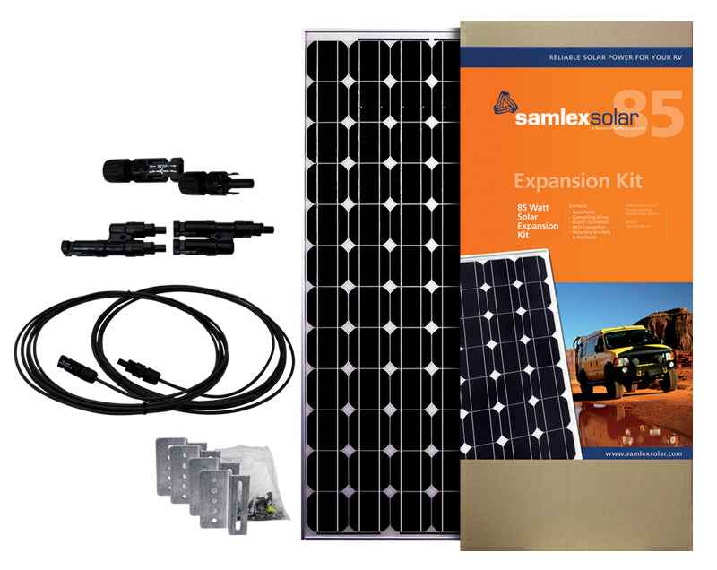 Samlex 85W Expansion Solar Kit SRV-EXP-85-KIT – Rigid Monocrystalline Panel