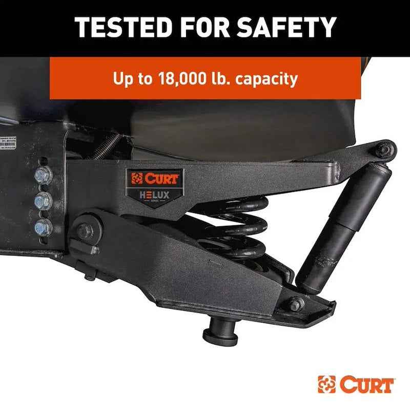 CURT 2024044569 Helux Air-Ride Gooseneck Fifth Wheel Trailer Hitch Pin Box