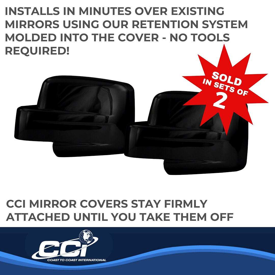 Coast To Coast MC67424BK Patriot Gloss Black Mirror Covers - image 3