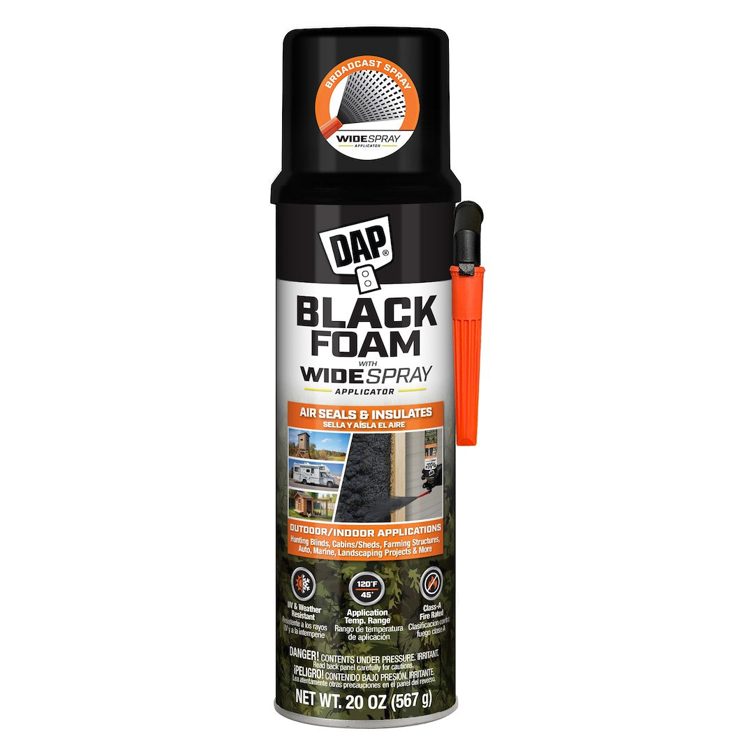 Dap 7565000320 Black Insulating Spray Foam, 20 oz