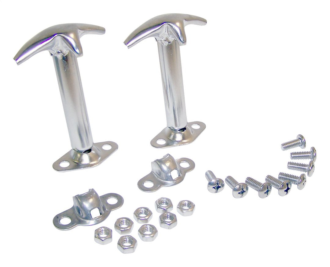 Crown Automotive RT34011 Polished Hood Latch Pair - image 1