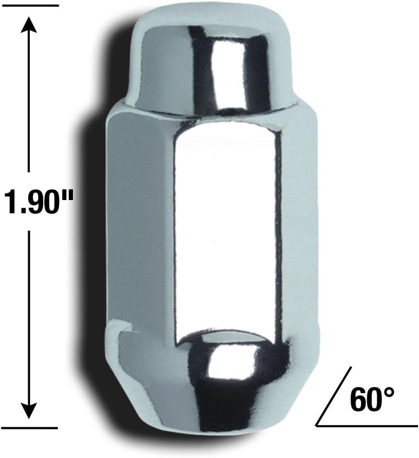 Gorilla 91148XL Extra-Long Bulge Acorn Lug Nuts, 60 Pack