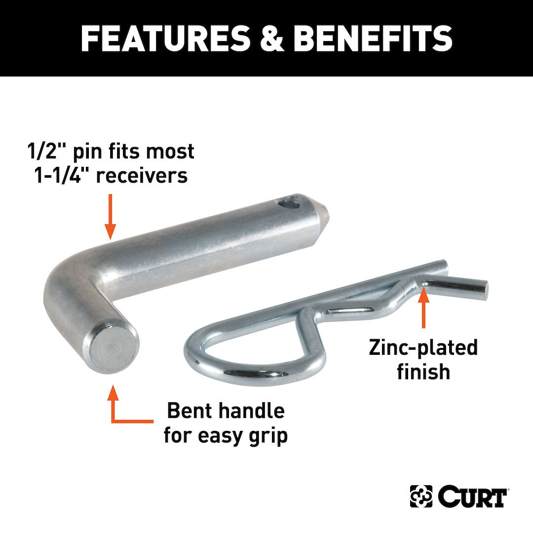 CURT Single Fully Universal 1-1/4 Inch Receiver Hitch Trailer (21401)