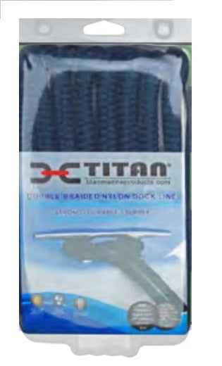 Titan Marine Products 10626079 Black 20-Foot Dock Line