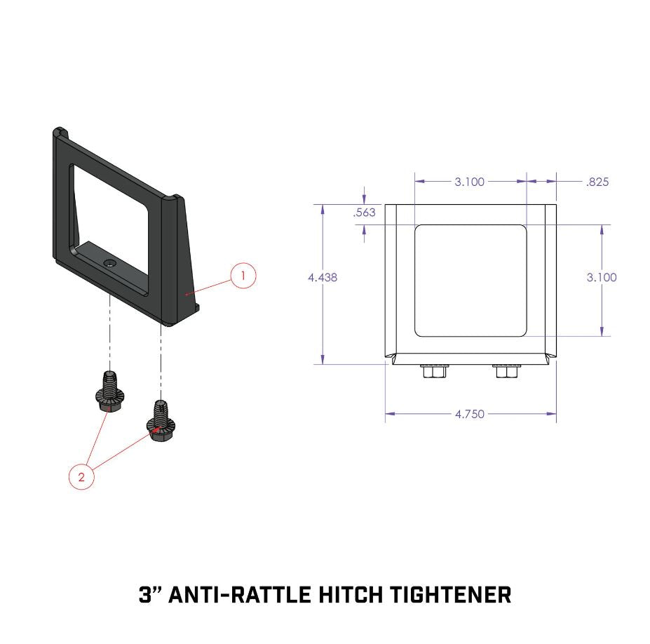 Gen-Y Hitch Gh-102269 Trailer Hitch Receiver Tube Anti Rattle Bracket - image 4