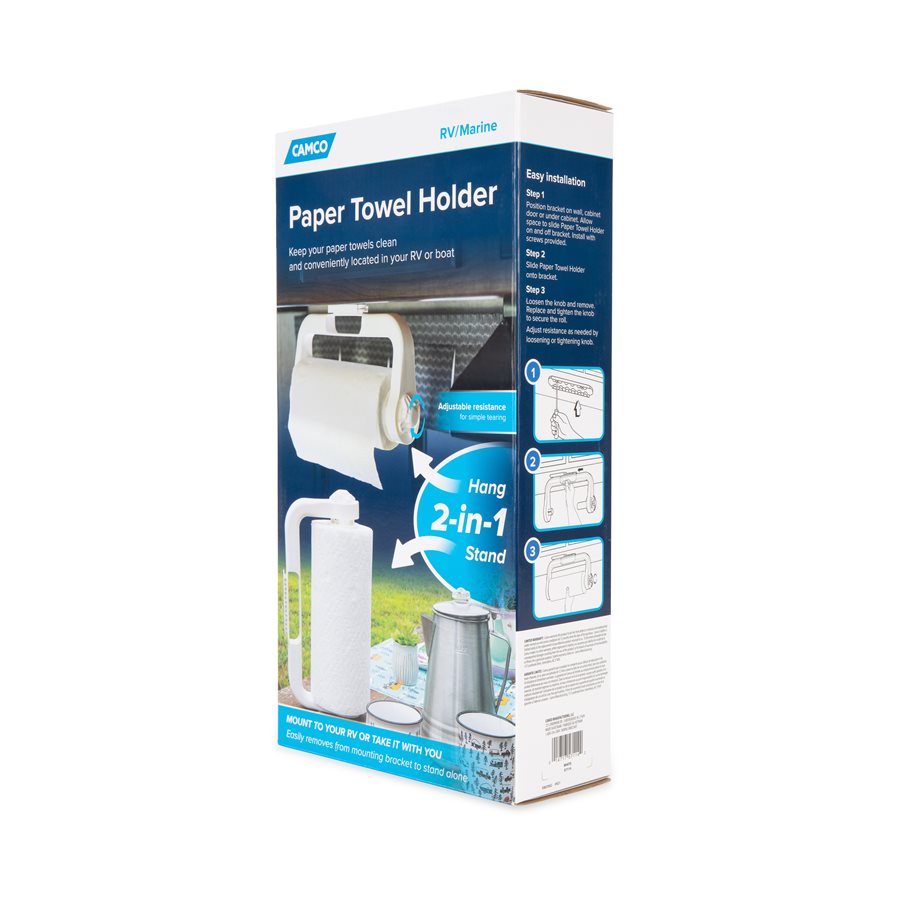 Camco Paper Towel Holder (57114) – Material: Plastic