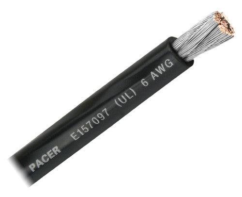 Pacer Marine Wul6bk-25 Tinned-Copper Battery Cable