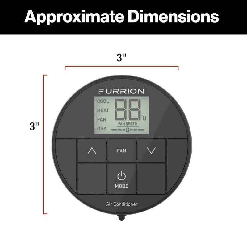 Furrion Chill Single Zone RV Wall Thermostat Heat & Cool FACW10ESSA2-BL-AM